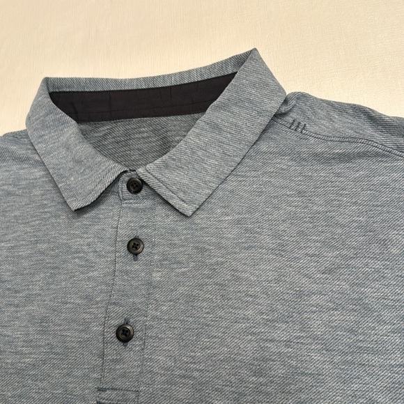 50. Lululemon Collard TShirt Blue - Picture 3 of 5